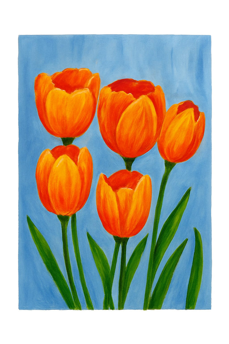 Handmade Tulips painting