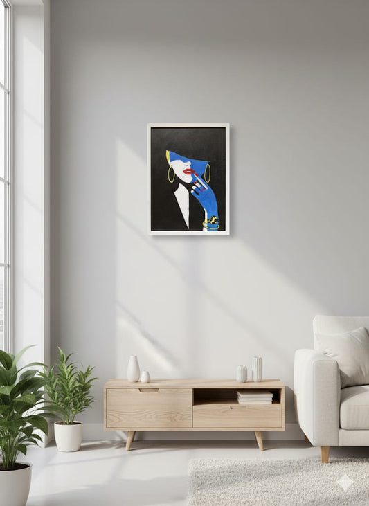 Bold Pop Art Woman Portrait |Modern Living Room Decor