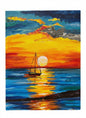 Handmade Sunset Landscape Painting