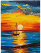 Handmade Sunset Landscape Painting