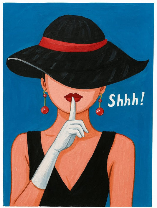 Handmade Modern Art Painting | Elegant Lady in Silence | With Frame