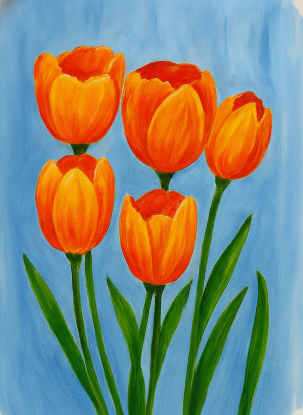 Handmade Tulips painting
