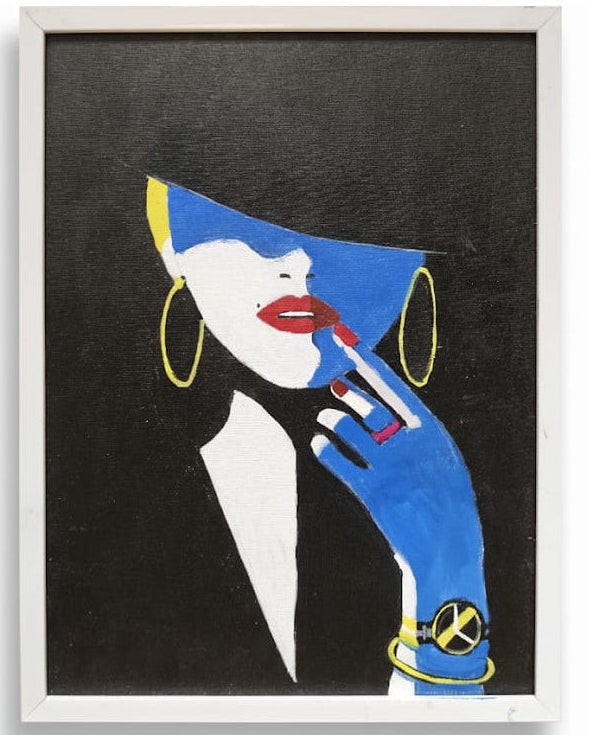 Bold Pop Art Woman Portrait |Modern Living Room Decor