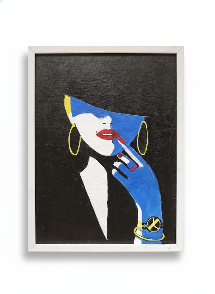 Bold Pop Art Woman Portrait |Modern Living Room Decor